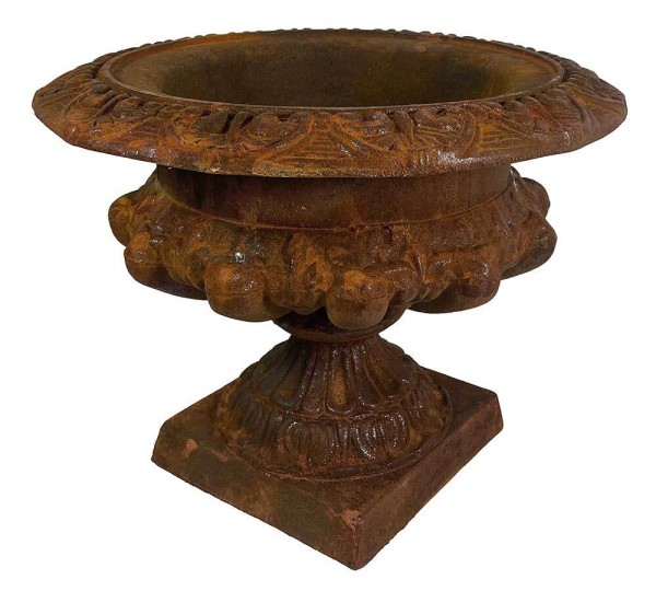 Französische Vase Gusseisen Groß Pflanztopf Schwer Edelrost Antik-Stil