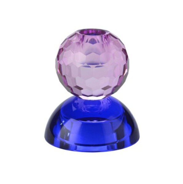 Giftcompany Kerzenhalter Teelichthalter Kristallglas Sari Flieder Blau