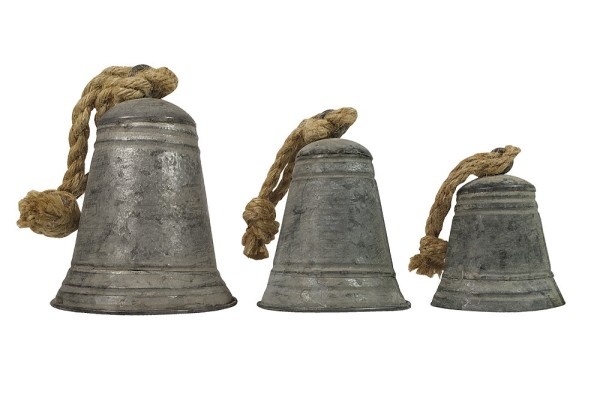 Glocken-Set Zink Weihnachtsglocke 3 Stück Nikolaus Weihnachtsdeko