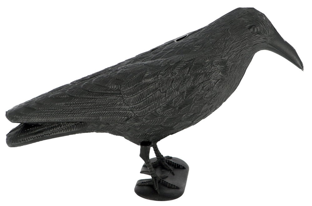 Vogelschreck Krähe Taubenschreck Vogelscheuche Dekofigur Rabe Schwarz