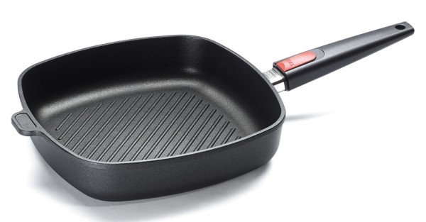 Woll Steakpfanne Nowo Titanium Induktion Aluguss Eckig abnehmbarer Stiel 28x28cm