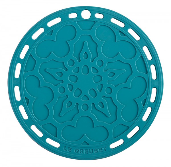 Le Creuset Silikon Untersetzer Tradition Rund Karibik 20cm