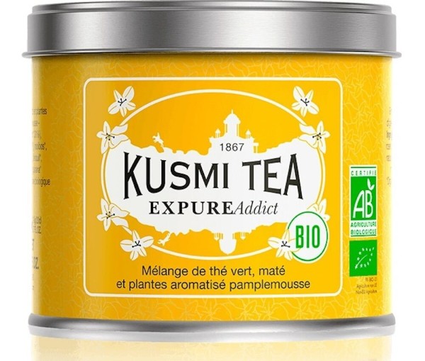Kusmi Tea EXPURE Addict BIO Grüner Tee, Mate, Grapefruit - Dose 100 g