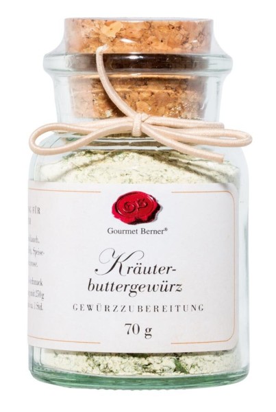 Gourmet Berner Kräuterbuttergewürz Gewürzmischung im Korkenglas 70g