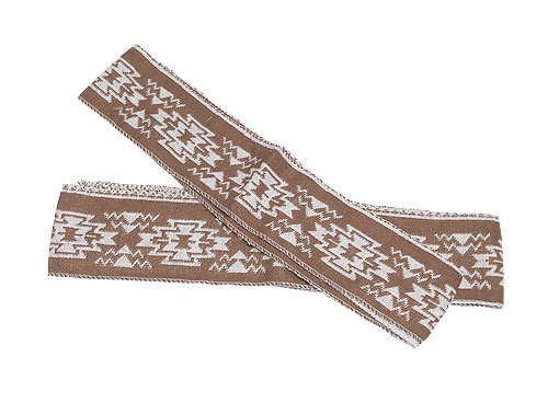 Deko-Stoffband Geschenkband gestrickt Weihnachten braun 2Stk 150cm
