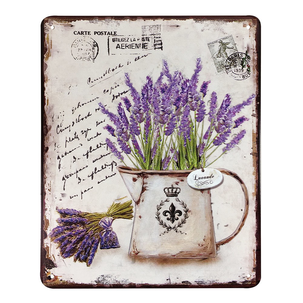 Blechschild Lavande Dekoschild Lavendel Provence Nostalgie Vintage 25x20cm