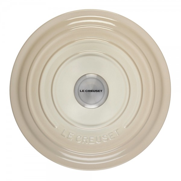 Le Creuset Bräter Signature Rund Gusseisen Meringue 22cm