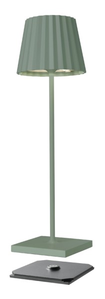 Sompex TROLL 2.0 Tischleuchte Olivgrün Aluminium mit Akku dimmbar Outdoor 38 cm