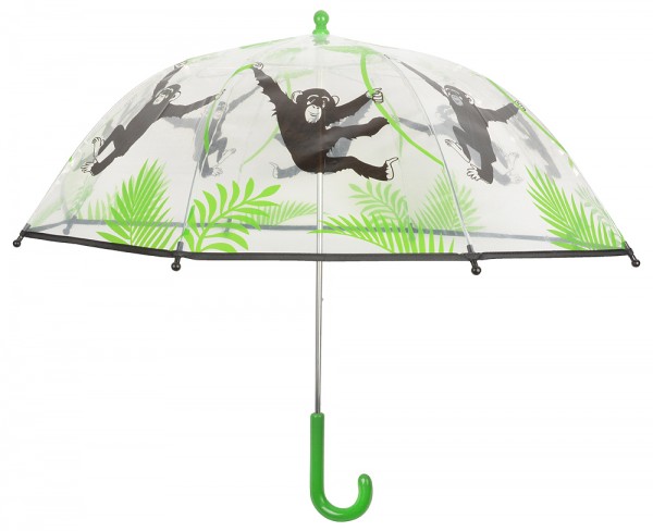 Kinder Regenschirm Affe Transparent Tiermotiv Durchsichtig Kinderschirm