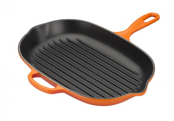 Le Creuset Grillpfanne Oval Signature Gusseisen Ofenrot 32cm