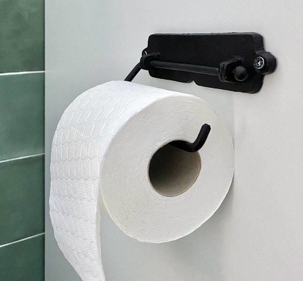 Toilettenpapierhalter Vintage Gusseisen Schwarz Klorollenhalter Antik-Stil