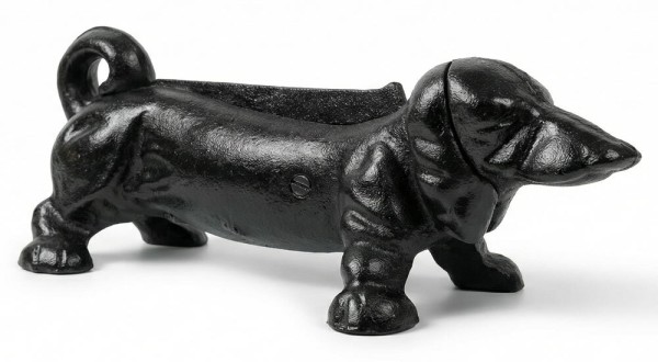 Schuhabstreifer Dackel Gusseisen Schwarz Schuhschaber Schuhkratzer Antik-Stil