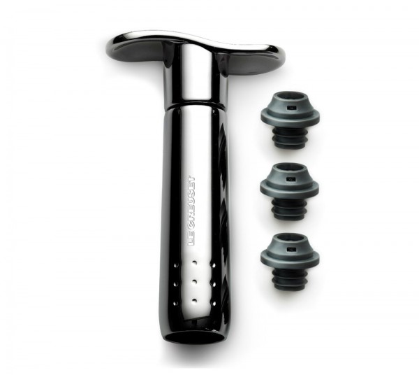 Le Creuset WA-137B Weinpumpe Metal Edition Black Metal