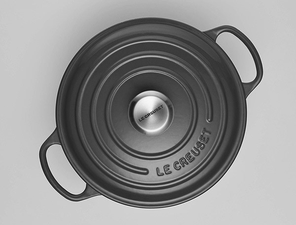 Le Creuset Bräter Signature Rund Gusseisen Schwarz 28cm