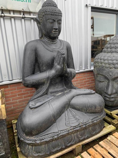 Buddha Figur XXL 150 cm Groß Sitzend Gruß Frostfest Garten Statue