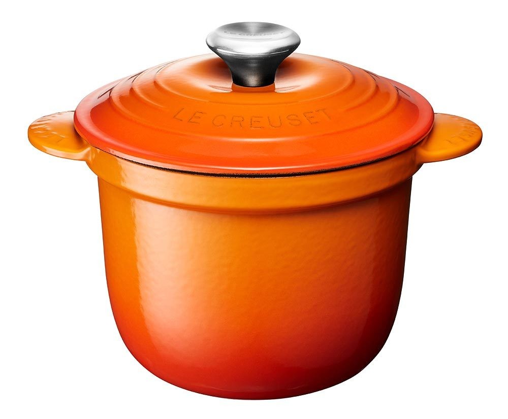 Le Creuset Cocotte Every Gusseisen mit Poteriedeckel Ofenrot 18cm