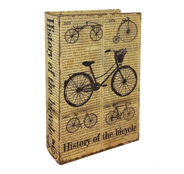 Hohles Buch mit Geheimfach History of the Bicycle Buchversteck Nostalgie