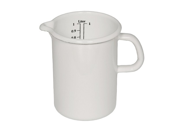 Riess Küchenmaß Emaille Messbecher Weiß 10cm