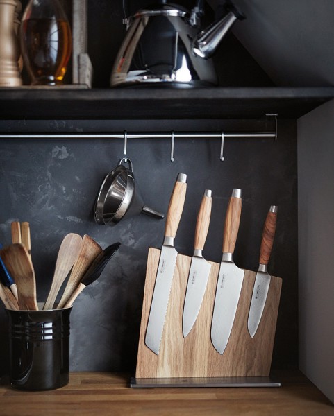 Le Creuset Messerblock Magnetisch Eichenholz Edelstahl