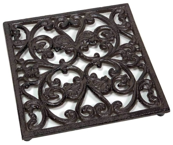 Topfuntersetzer Metall Rechteckig Untersetzer Retro Gusseisen Antik-Stil 17 cm
