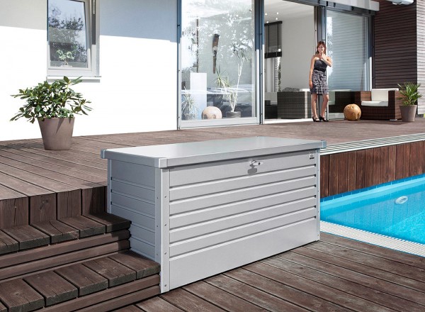 Biohort Freizeitbox 130 Aufbewahrungsbox 134x62x71cm Silber-Metallic