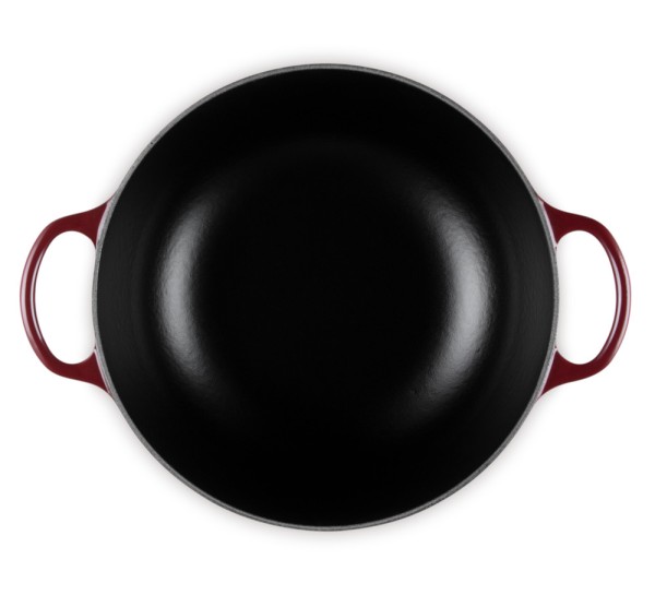 Le Creuset La Marmite Signature Familientopf Gusseisen Garnet (Rhone) Bordeaux-Rot 26cm