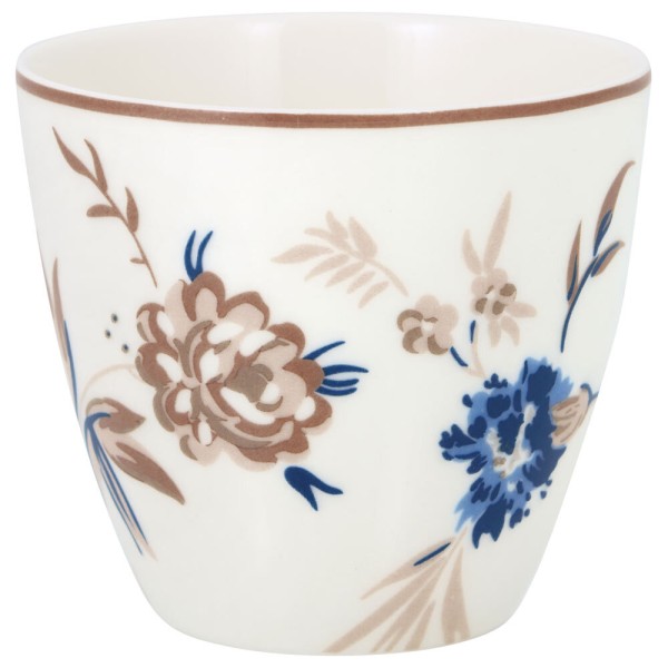 Greengate Latte Cup Uma Beige Tasse Steingut Blumen