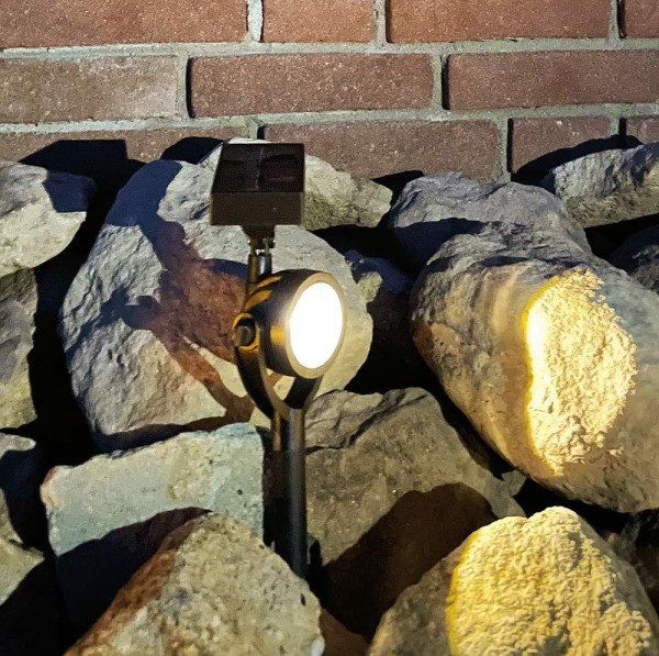 Solar Gartenstrahler LED Schwarz Solarleuchte Gartenleuchte Beleuchtung 34cm