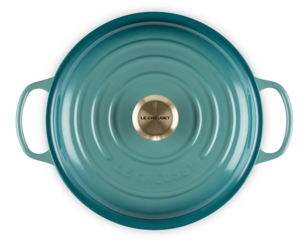 Le Creuset Gourmet-Profitopf Signature Gusseisen Bleu Riviera Blau