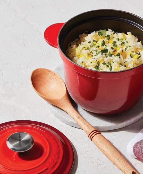 Le Creuset Cocotte Every Gusseisen mit Poteriedeckel Kirschrot 18cm