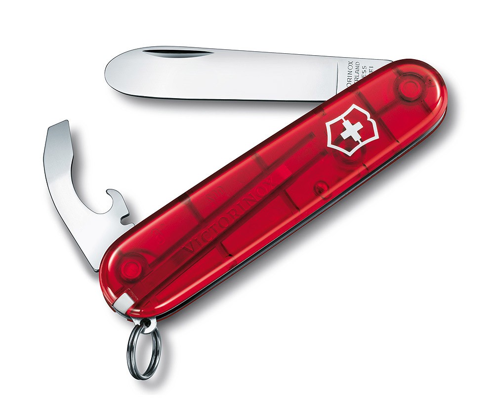 Victorinox My First Victorinox Rot Transparent Schweizer Taschenmesser für Kinder - 8 Funktionen