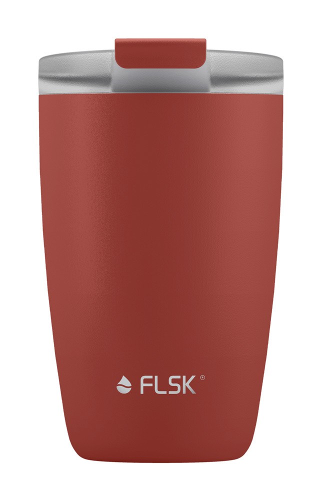 FLSK CUP Coffee to go-Becher Brick rot 350 ml Isolierbecher
