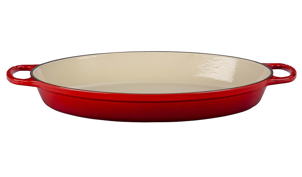 Le Creuset Auflaufform Signature Oval Gusseisen Kirschrot 36cm Le Creuset Auflaufform Signature Oval Gusseisen Kirschrot 36cm