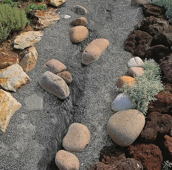 Ubbink Steinfolie Classic Fix Grau für Bachlauf Teich Wasserfall 5 Meter x 40cm