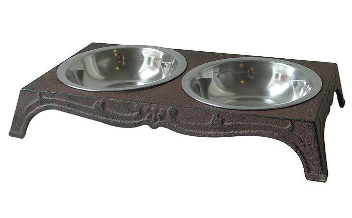 Futternapf Fressnapf Doppelt Hund & Katze Nostalgie Gusseisen Braun  Antik-Stil | Tierbedarf | Wohnen | GARTENTOTAL Shop