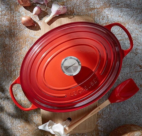 Le Creuset Bräter Signature Oval Gusseisen Kirschrot 40cm