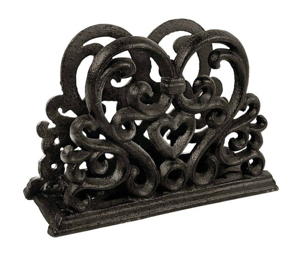 Serviettenhalter Nostalgie Serviettenständer Gusseisen Antik-Braun 10x15cm