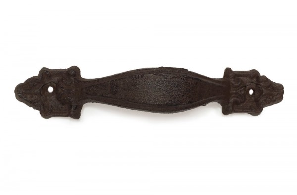 Rustikaler Griff Schubladengriff Möbelgriff Gusseisen Antik-Braun 17,5cm
