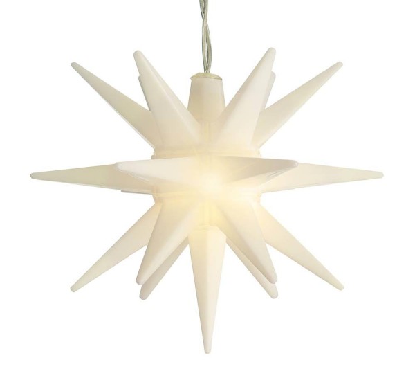 Weihnachtsstern Beleuchtet LED Stern Außen Innen zum Hängen Batterie Timer 12cm