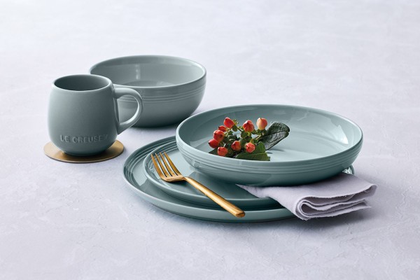Le Creuset Frühstücksteller Coupe Steinzeug Sea Salt 22cm