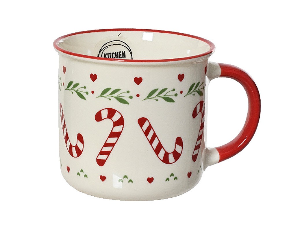 Weihnachtstasse Tasse Weihnachten Zuckerstange Winter-Kaffeetasse Glühweint günstig online kaufen