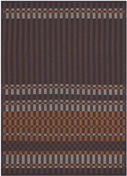 Le Jacquard Français Geschirrtuch Origin Rythme Ecorce Braun 60x80 Baumwolle