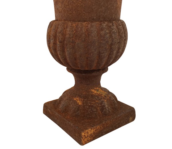 Französische Louvre Vase Amphore Gusseisen Schwer Antik-Stil Edel- Rostig 20 cm