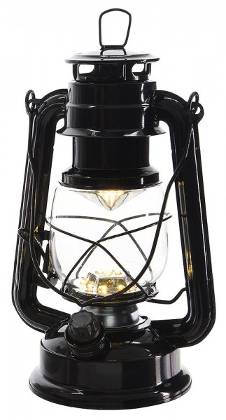 LED Sturmlaterne Schwarz Sturmlampe Dimmbar Öllampe Vintage Gartenlaterne