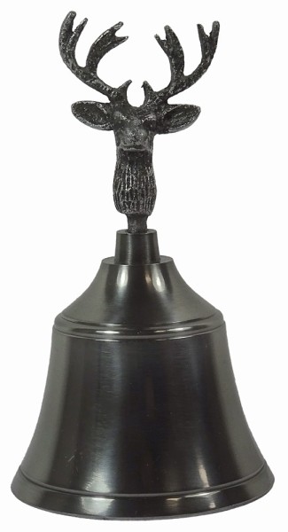 Handglocke Rentier Silber Tischglocke Hirsch Vintage Nikolaus Weihnachtsglocke