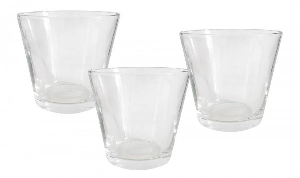 Windlicht Set Teelichtglas Kerzenglas 3 Stück Teelichthalter Zylinder Ø 12cm