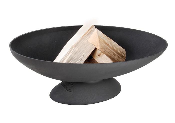 Gusseiserne Feuerschale Feuerstelle Oval schwarz 78x38cm Gusseiserne Feuerschale Feuerstelle Oval schwarz 78x38cm