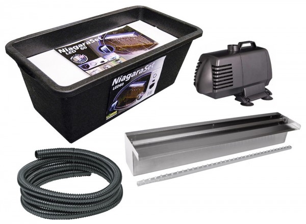 Ubbink Niagara 60 LED SET Wasserfall-Set Edelstahl Beleuchtet