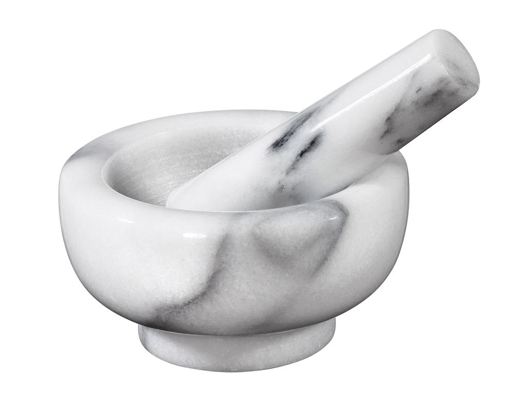 Küchenprofi Mörser Marmor mit Stößel Weiß Ø 9,7cm