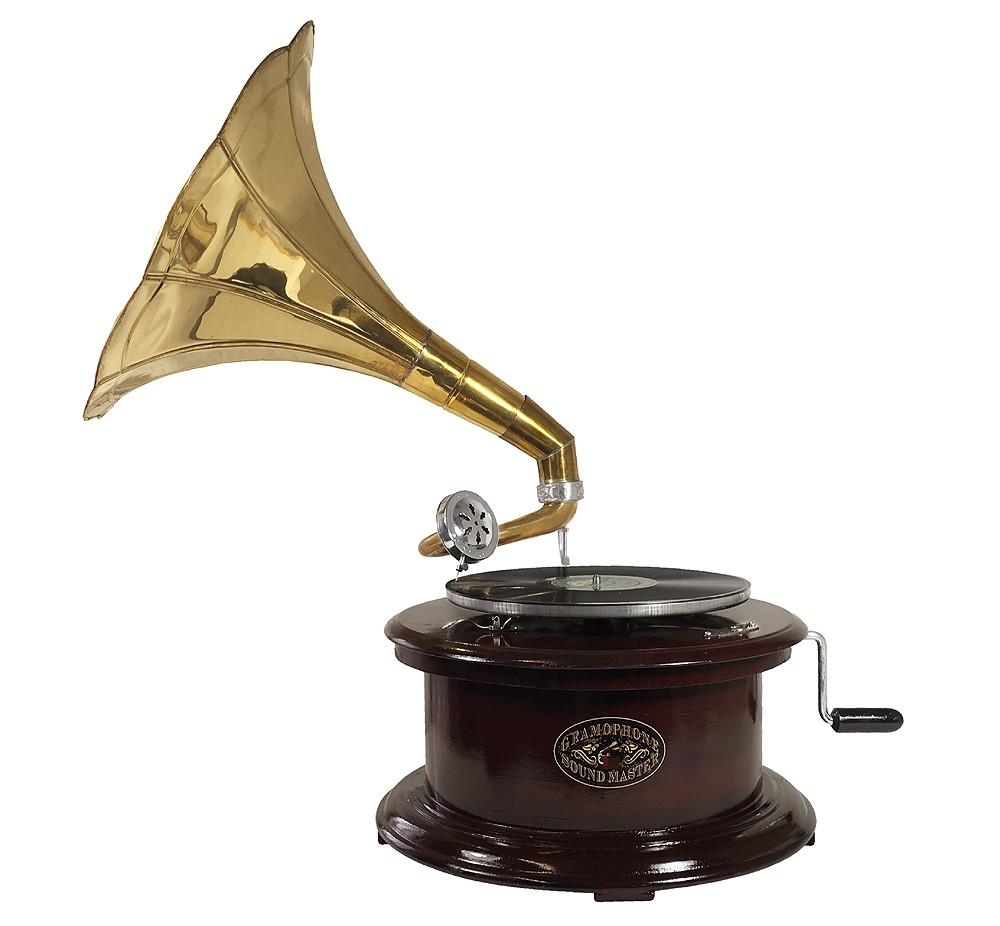Grammophon Nostalgie Rund Schellackplatten Grammofon Trichter Antik-Stil